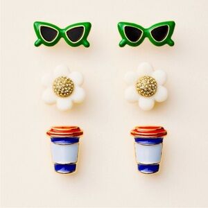 Kate Spade NY x Target Collection | 3 Pairs Earrings Set | Sunglasses Coffee